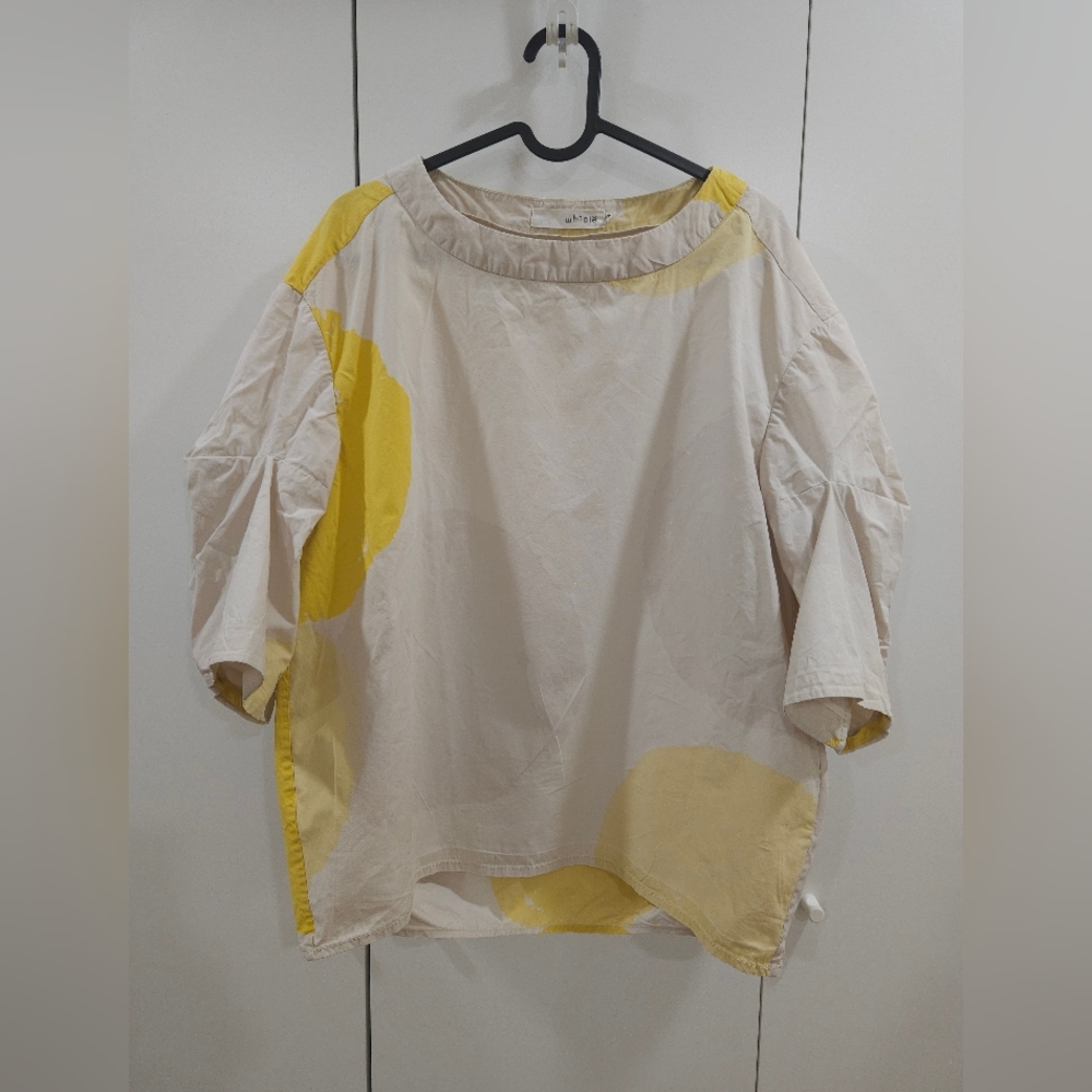 Whiplë 100% Cotton Oversized 3/4 Sleeve Shaped Top
